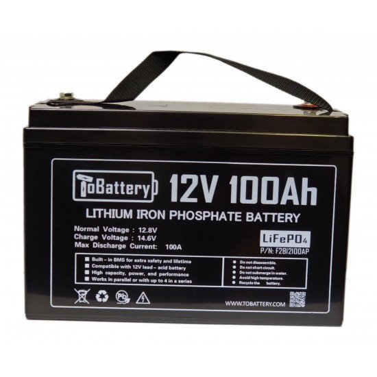 12V 100Ah  LiFePO4 Battery