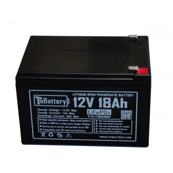 12V 18Ah  LiFePO4 Battery