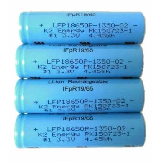 15C High Drain 3.2V 1350mAh LFP18650P LiFePO4 Battery